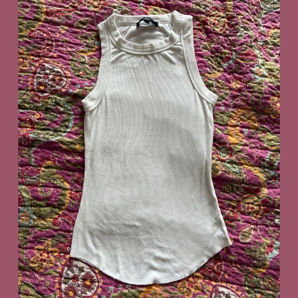 Lulus Off White Ribbed Tank Top - Picture 4 of 7